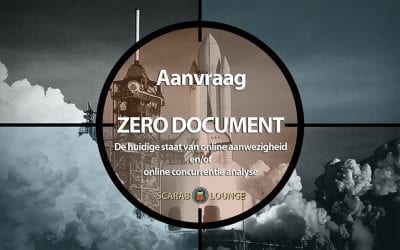 Aanvraag ‘Zero document’ Product formulier. De huidige staat van online aanwezigheid en/of online concurrentieanalyse